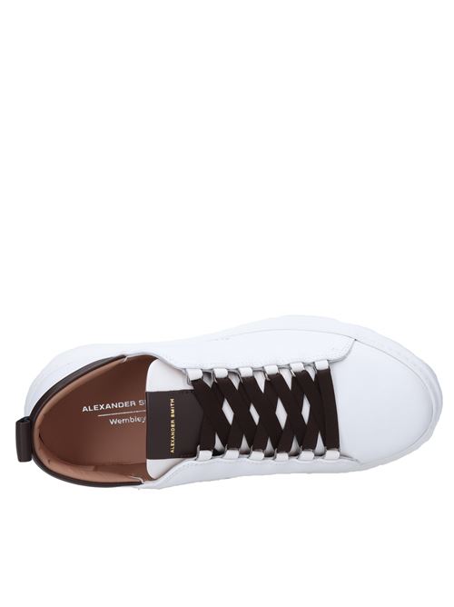 Sneakers in pelle ed ecopelle ALEXANDER SMITH | W1U 80WDB WEMBLEYBIANCO-MARRONE